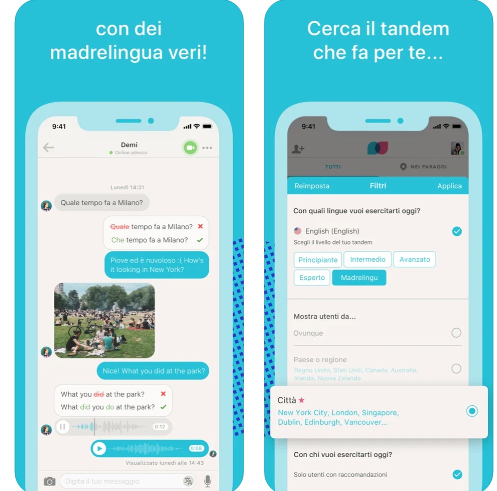 Italian language learning app